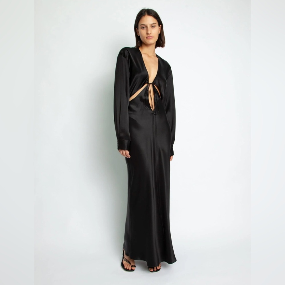 NWT Christopher Esber Triquetra front tie maxi dress size AU 8 US 4